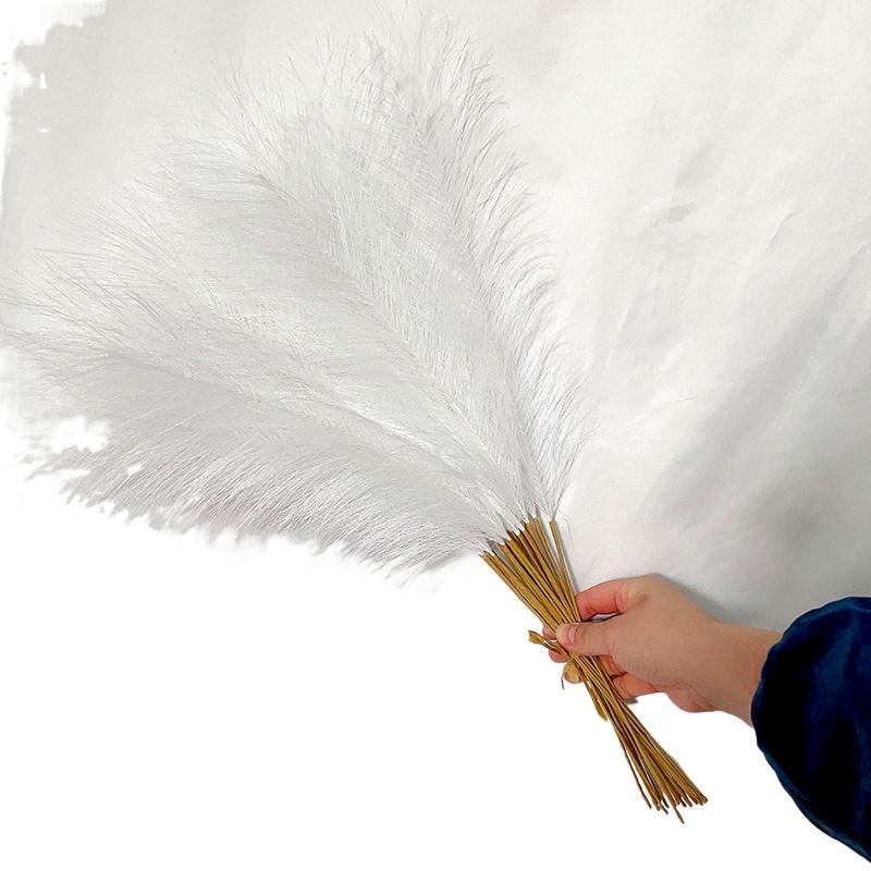 10pcs Artificial Puff Reed Photography Props 55m Simulated Reed Pampas Grass Flower Arranging Art