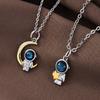 2022 Star Moon Astronaut Couple Necklace Men And Women A Niche Design Light Luxury Collarbone Chain Tide