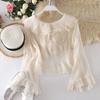 Women's Sun Protection Shirt Cardigan Sunscreen Cropped   Lace-up Ruffles