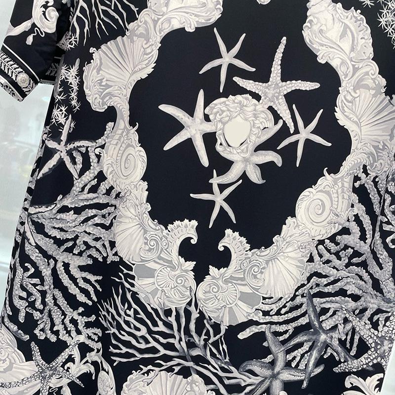 2024 Summer European & American Trend: Men's Casual Digital Print Shirt & Shorts Set