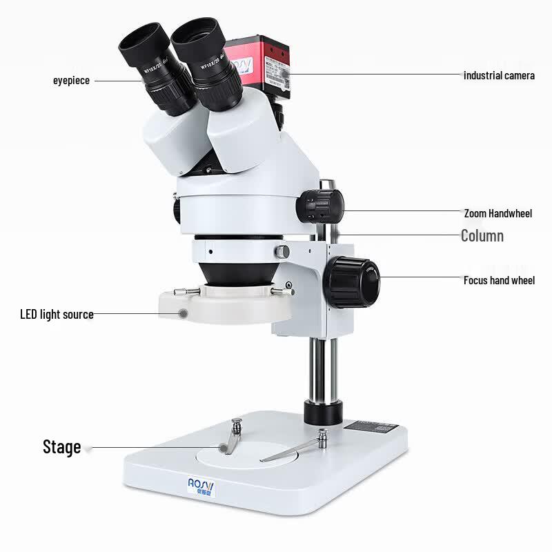 AOSVI High-Definition Continuous Zoom Stereo Microscope