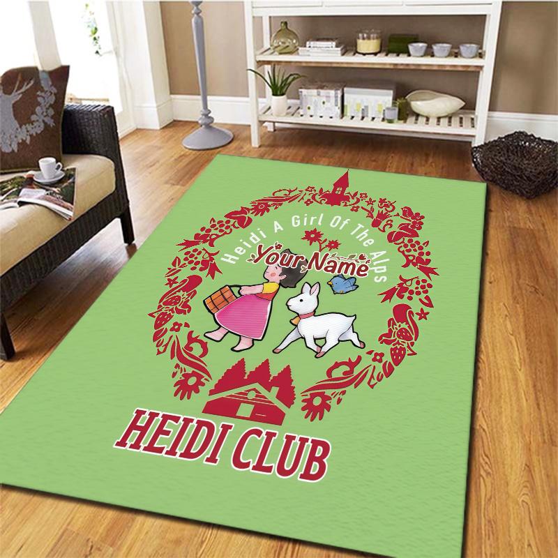 Heidi Alps Cartoon Custom Name Carpet Rug For Living Room Bedroom Home Sofa Decoration Kids Play Nonslip Floor Mat