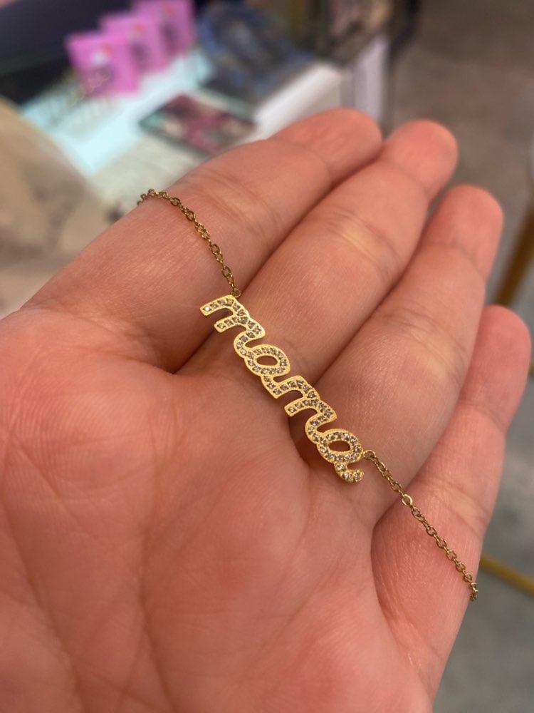 CARLIDANA Mother's Day Gift Hot Sale Letter MAMA Necklace for Mom Stainless Steel Gold Color Necklace Jewelry Women Anniversary