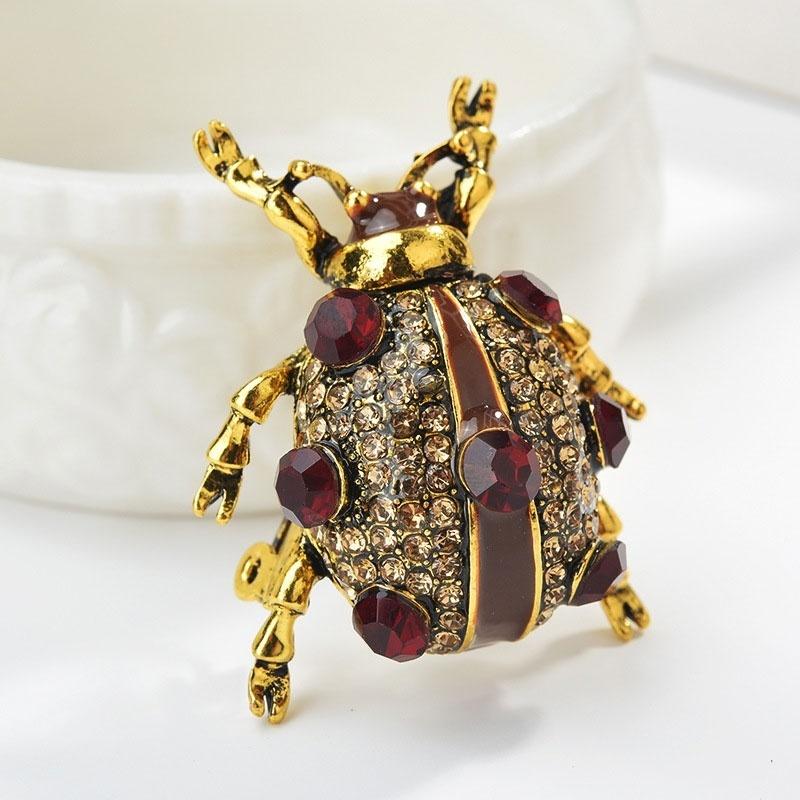 Dziki chrząszcz broszka ze zwierzęciem moda metalowy chrząszcz skarabeusz Pin Boutonniere szpilki i broszki
