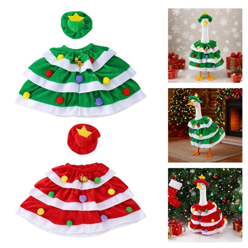 Easy Setup Holiday Gooses Outfit Decors For Porch And Garden Durability Polyester Christmas Party Display Accessories