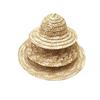 Cappello di Paglia Piccolo Tessuto a Mano Artigianato Cappello di Paglia Mini Cappello di Paglia Fai da Te Orso Autoironico Anatra Gialla Piccola Cappello di Paglia Mini