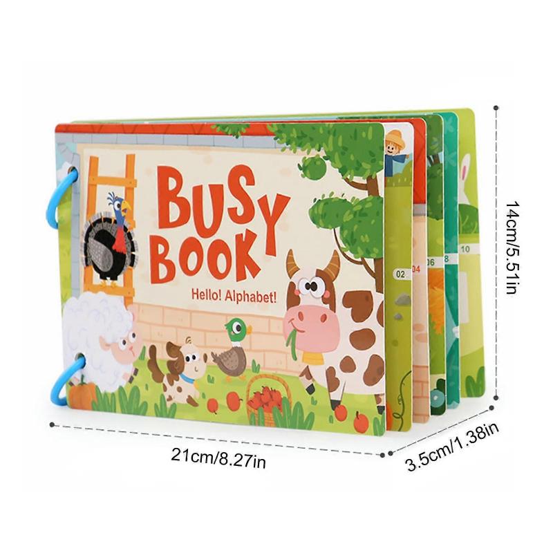 Children's Early Learning Puzzle Book With Reusable Jelly Sticker Develops Motor Skills and Cognitive Abilities