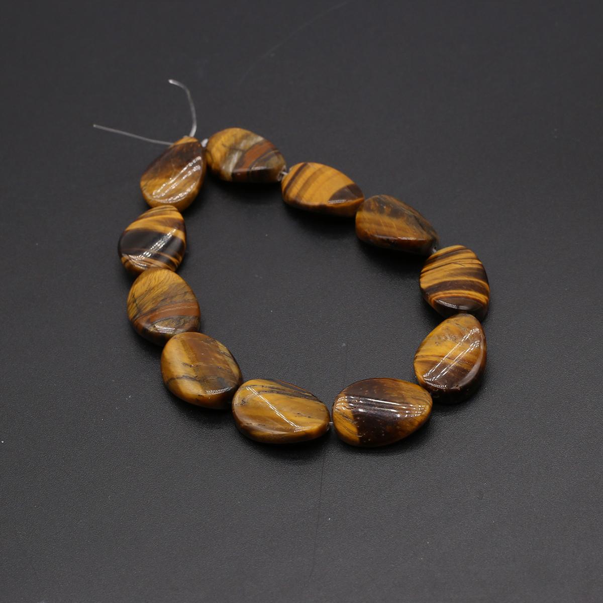 

Изоляционные бусины из натурального камня, прозрачный кристалл/опал/унакит, овальные спиральные бусины для изготовления ювелирных изделий, ожерелье, браслет, серьги, аксессуары Tiger Eye/18x12mm