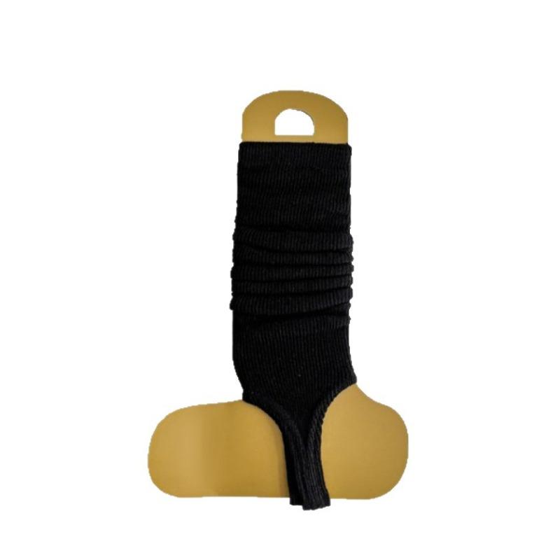 Spring and Summer Ballet-style Foot-warming Stockings In Solid Vertical Stripe Design - Chunky Leg Stockings for Women