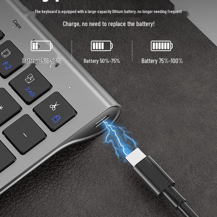 Wireless Bluetooth Keyboard and Mouse Set for Laptop, iPad, Tablet – Silent Office Use