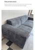 Retro Corduroy Fabric Sofa with Pure Sponge Tofu Block Design