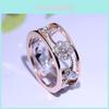 Elegant Women Classics Fashion Flower Plating Zircon Wedding Ring For Timeless Beauty