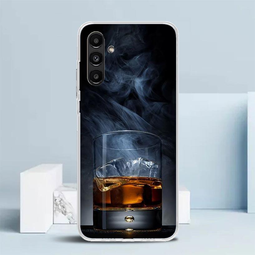 Cigar Whiskey Ice Drink Phone Case For Samsung Galaxy A17 A37 A57 A16 A15 A14 A13 A56 A55 A54 A53 A36 A35 A34 A33 A26 A25 A24 A2