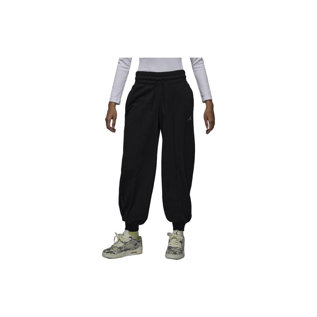 Jordan Hochtaillierte Jogginghose mit Kordelzug Damenunterteile Schwarz FN5132-010