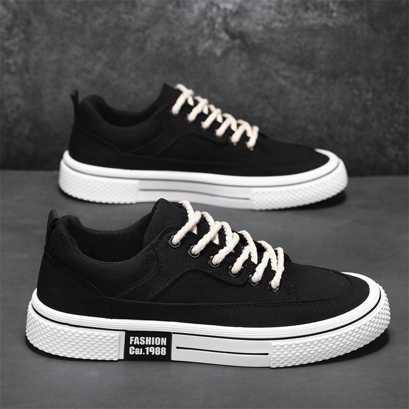 Mens Casual Shoes Autumn New Cloth Lace-up Flat Shoes 2025 New Male Sneakers Luxury Design Canvas Shoes Men Zapatillas Hombre