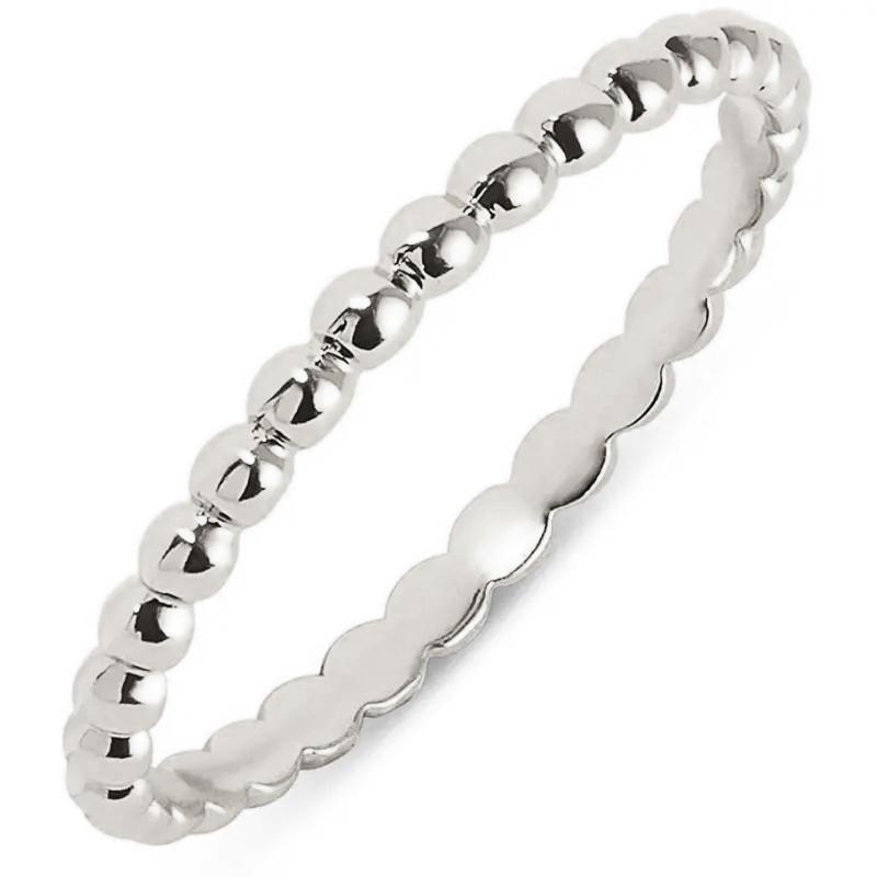 Huitan Metal Beads Rings for Women 4 Colors Available Fashion Versatile Accessories for 5 Fingers Minimalist Ring Simple Jewelry