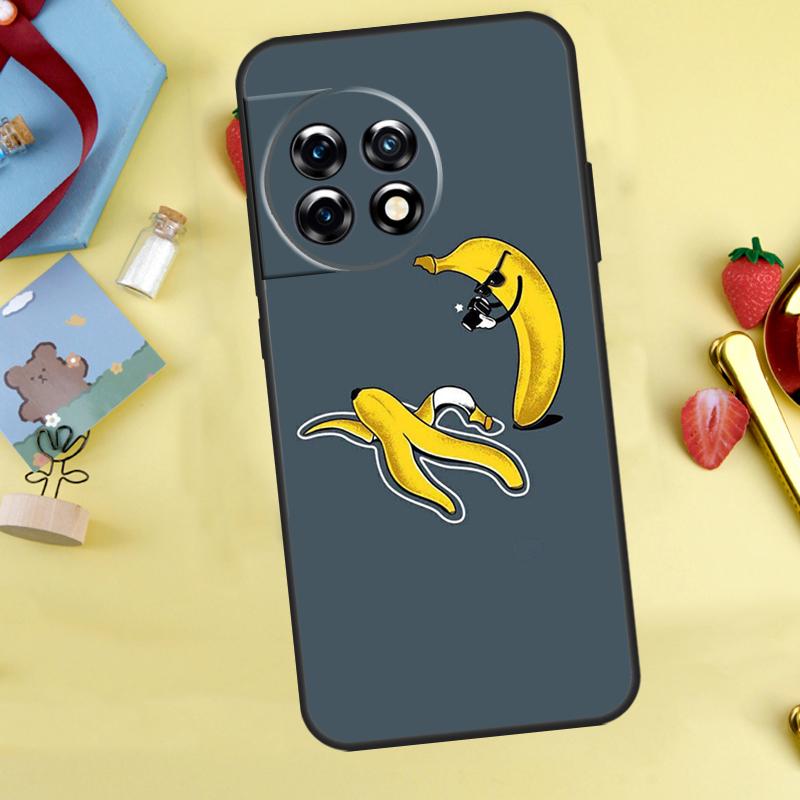 Cartoon Cute Fruit Yellow Banana Case For OnePlus 15 13 13R 13T 12 12R 11 10 9 10R 10T 8T Nord 5 CE 4 2 3 Lite N20 N30 Cover