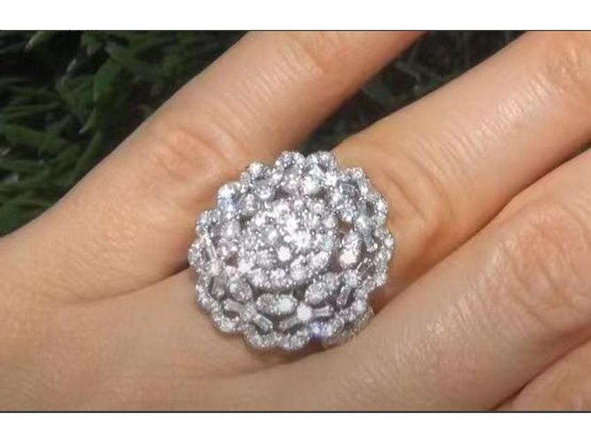 

Роскошное кольцо и браслет с бриллиантами и цирконами — европейский и американский стиль Size 8