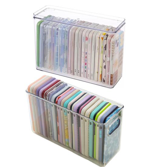 Storage Organizer Stackable Space-saving Plastic Practical Desktop Phone Makeup Case Household Supplies