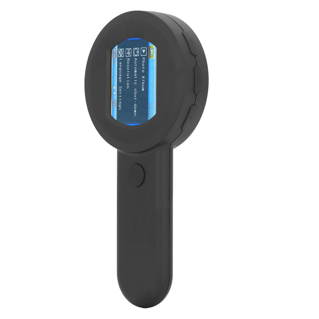 Handheld Electronic Magnifying Glass USB 2in IPS Screen with 8 LED Lights Portable Desktop Magnifier for Coin Jewelry