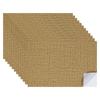 Uxcell 12-Piece Set Dollhouse Miniature Wallpaper, Linen-Like Texture, Adhesive PVC FloorWallpaper, Dollhouse & Sand Table Model Accessory, 30x20cm