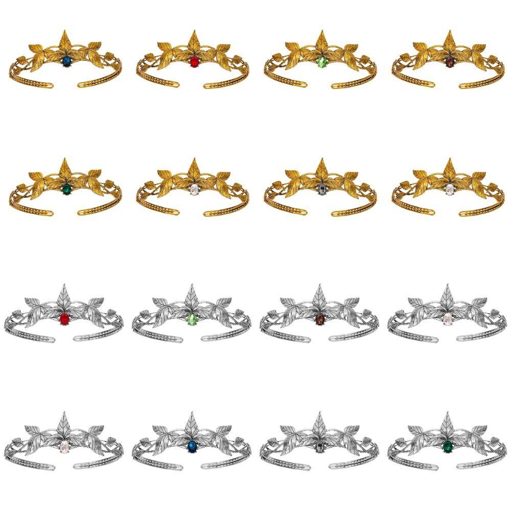 Vintage Legierung Krone Tiara Strasssteine Blätter Stirnschmuck Königin Prinzessin Krone Haarschmuck Kristall Tiara Geburtstagsgeschenk