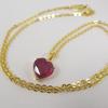 And My Jewelry 18K Gold Ruby Pendant Top with a Heart Approximately Extra Large July Birthstone [Your Box] Ruby, 8.0mm (Approx. 2.5ct), Stone,