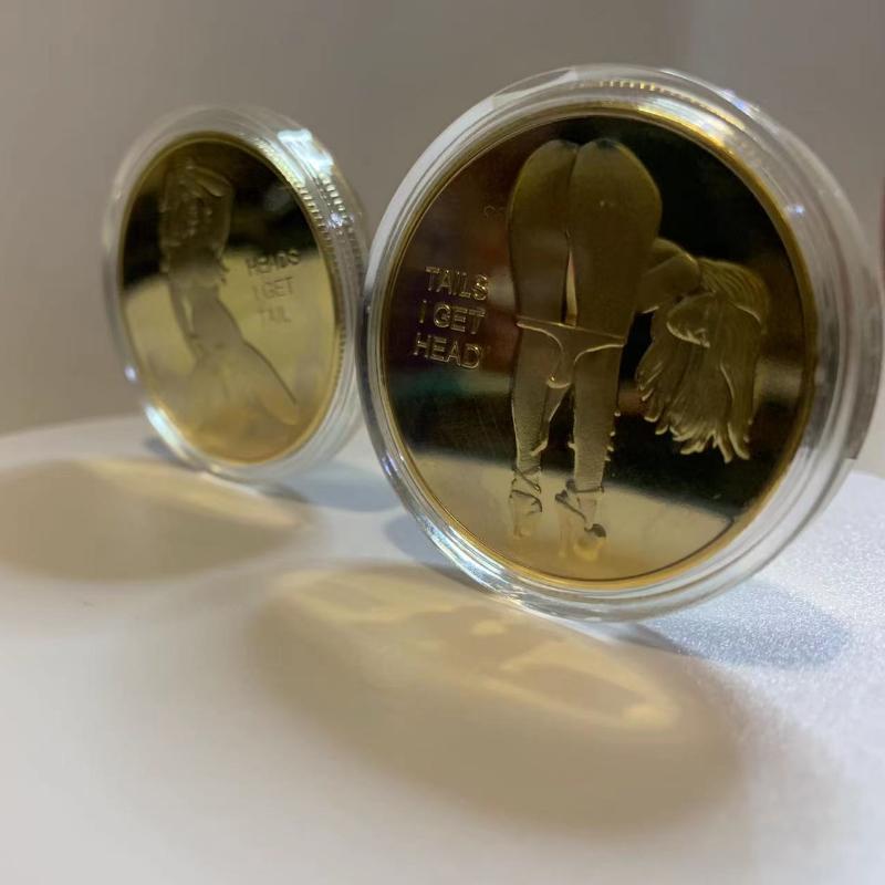1PC Russian Sexy Girl Collection Gold Plated Commemorative Coin