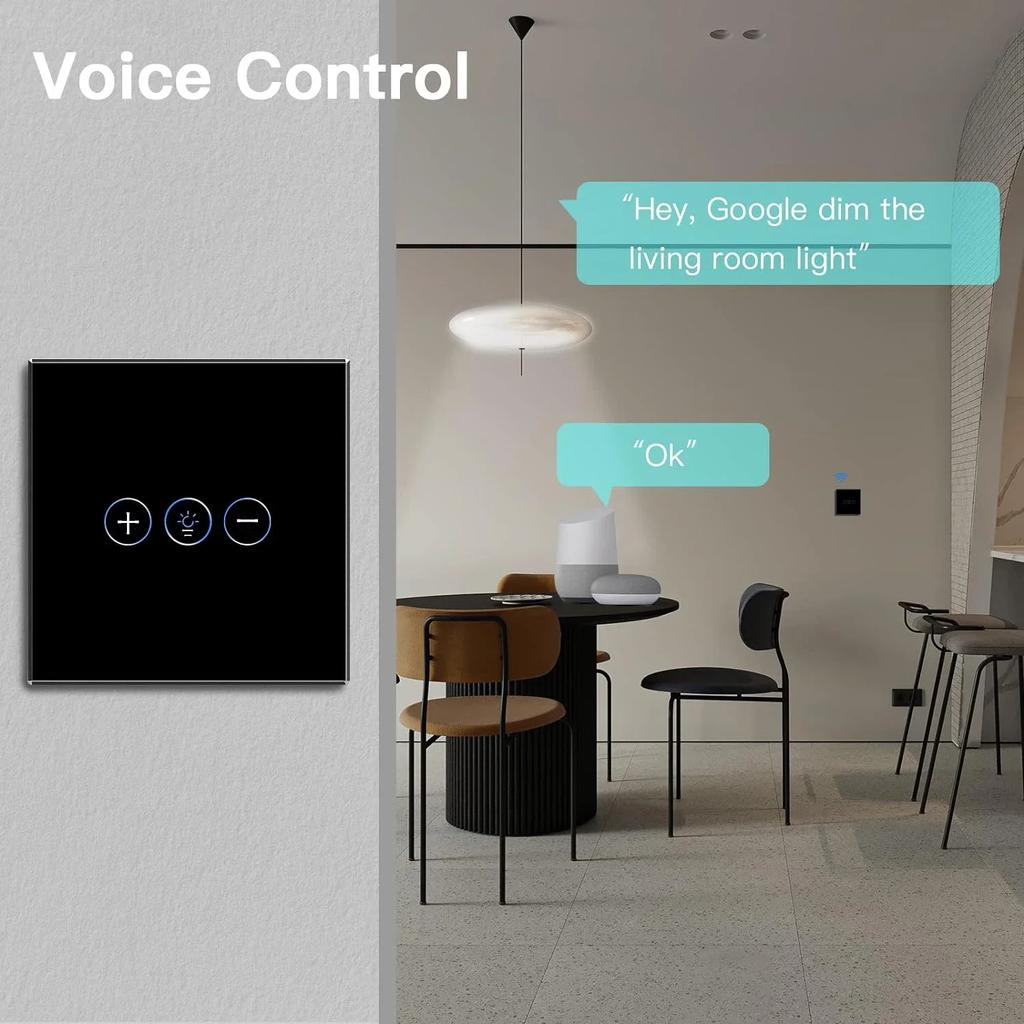 Tuya WiFi Smart Dimmer Light Switch EU/US Wireless Touch Wall Switch Smart Life APP Remote Voice Control Works with Alexa Google