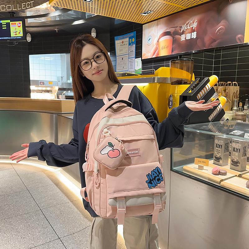 Schoolbag Korean version sweet campus backpack 1011 new versatile cute casual backpack junior high school schoolbag