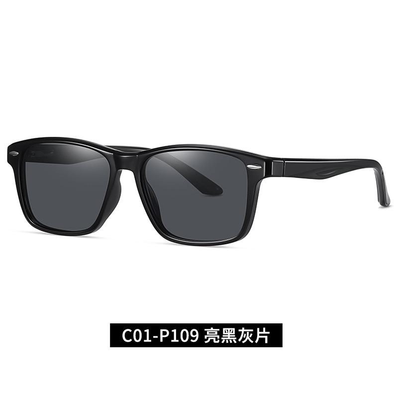 New polarized sunglasses, European and American fashion sunglasses, unisex square sunglasses tr3398Classic Rivet-Style Glasses 54-16-140