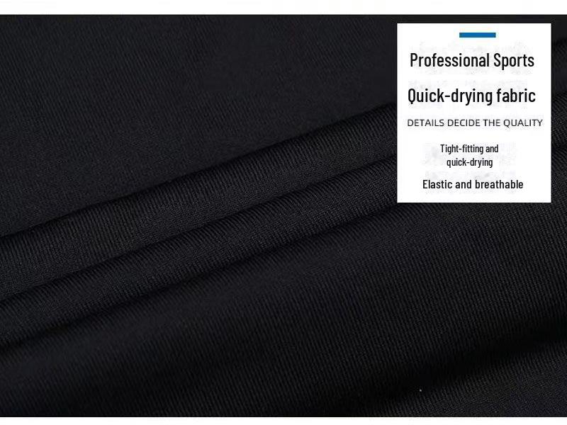 Men's High-Collar Basketball Training Tights - Long Sleeve, Plus Velvet, Warm, High Elastic, Quick-Drying.