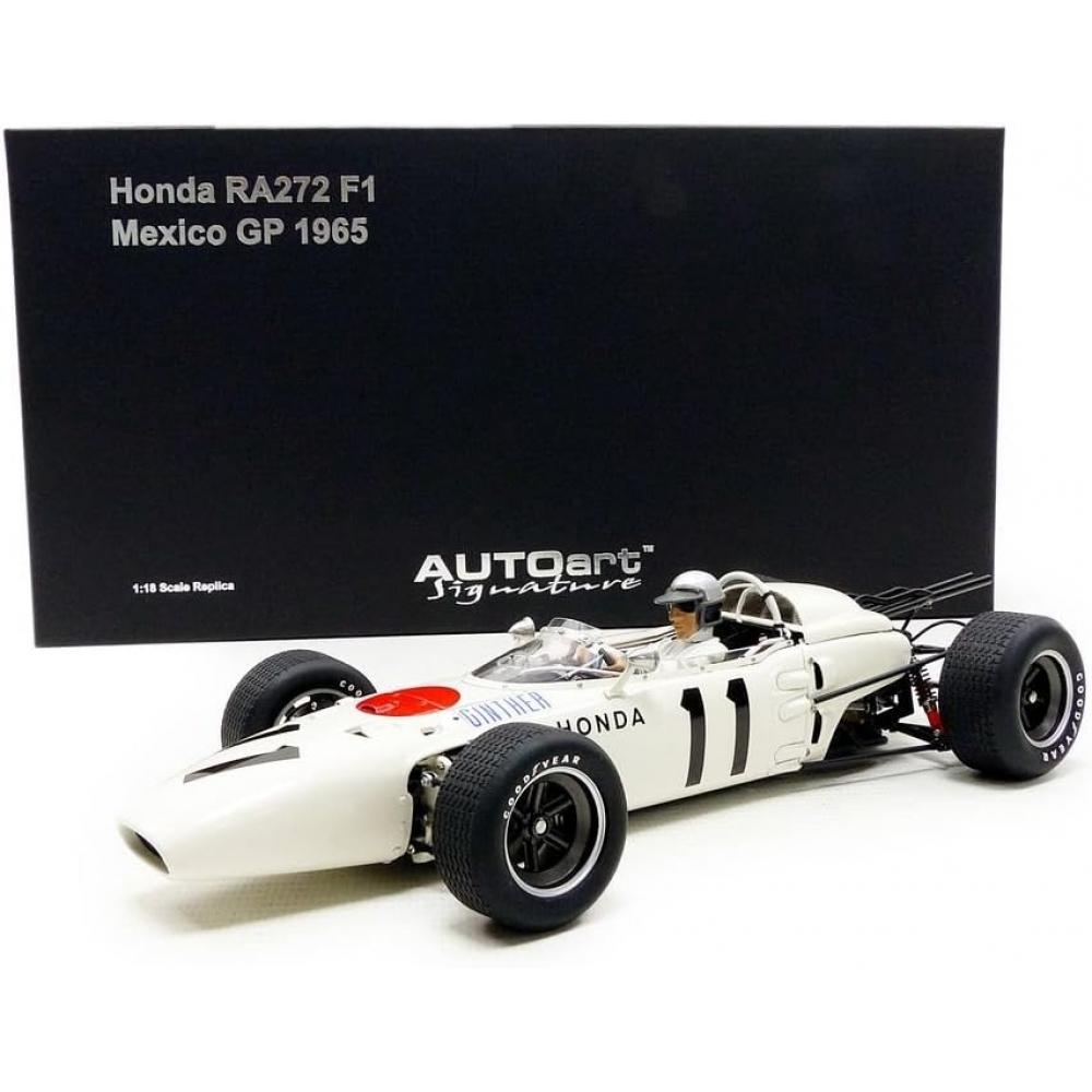 Autoart 1 18 Honda Ra272 F1 1965 11 Sieger des Großen Preises von Mexiko Mit Richie Ginther Fahrerfigur Einzelstück