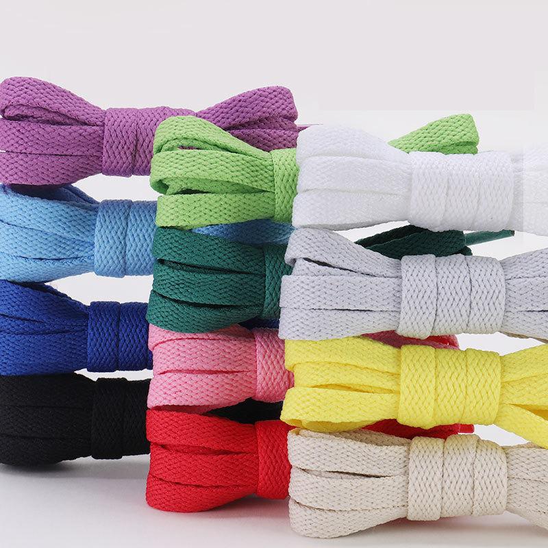NEW Polyester Replacement Shoelaces Flat Shoe Laces Solid Color for Sneakers Canvas Shoes Casual Shoes