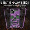 Custodia Anime placcata opaca fredda con teschio cavo per IPhone 14 13 12 11 Pro Max Plus 14Pro 13Pro IPhone 11 Skeleton Deisgn Custodia protettiva