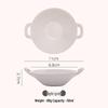 Double-Eared Ceramic Dipping Dish for Sauces and Snacks