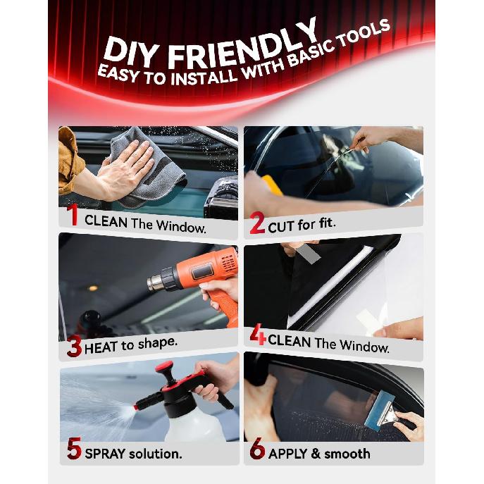 Car Window Tint 20" in x 20'Ft with 20% VLT, Nano Ceramic Window Tint Film for Car, UV&IR Protection Heat Insulation Anti-Explosion Scratch Resistant