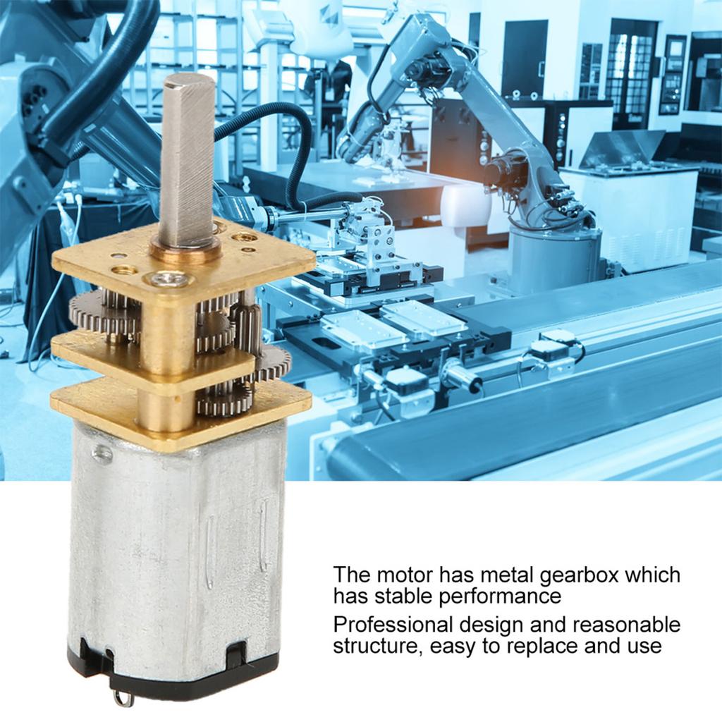 Gear Motor Speed Reduction High Quality with Metal Gearbox GA12 N20 DC 3V 15 1000RPM