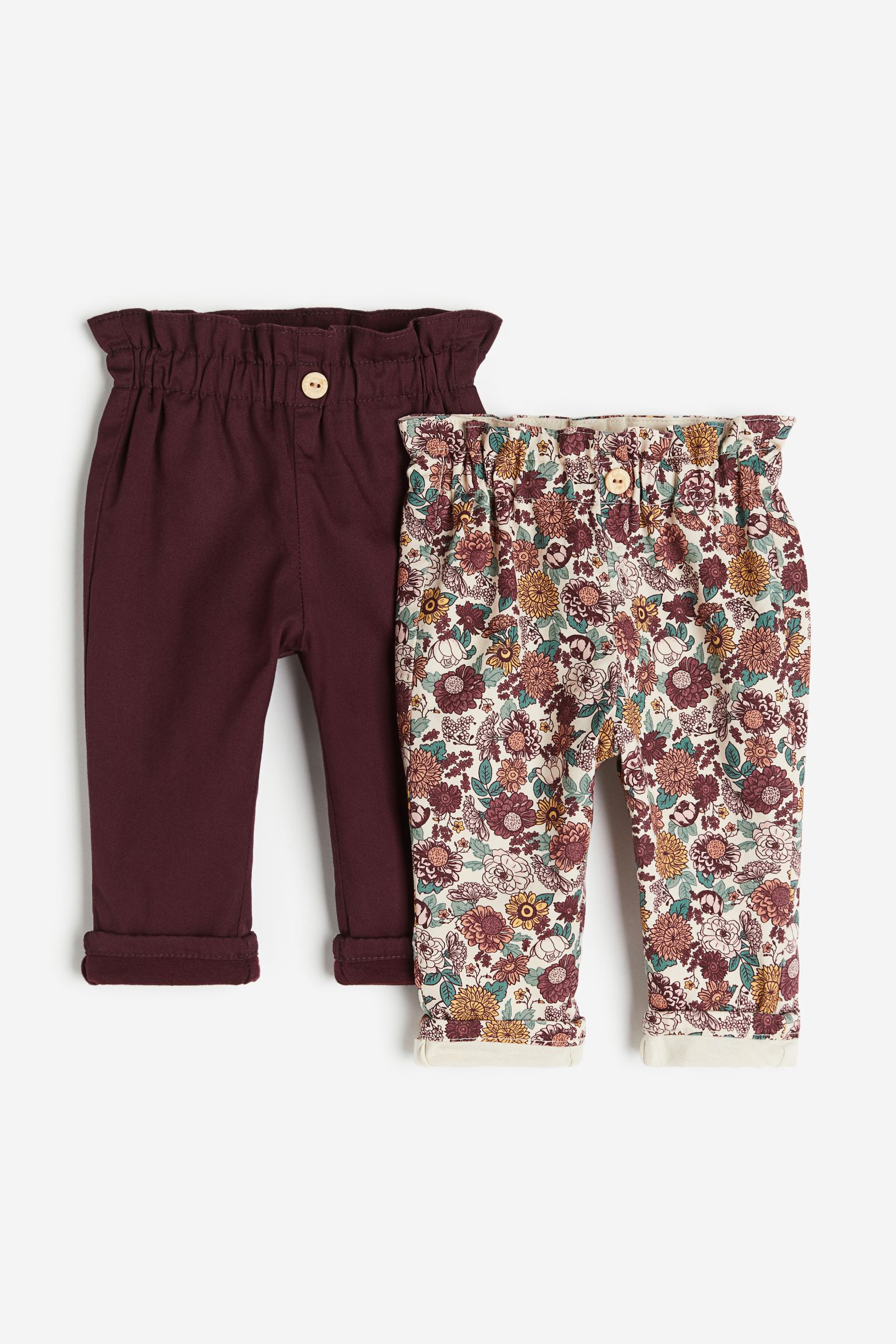 

2-pack paper bag trousers