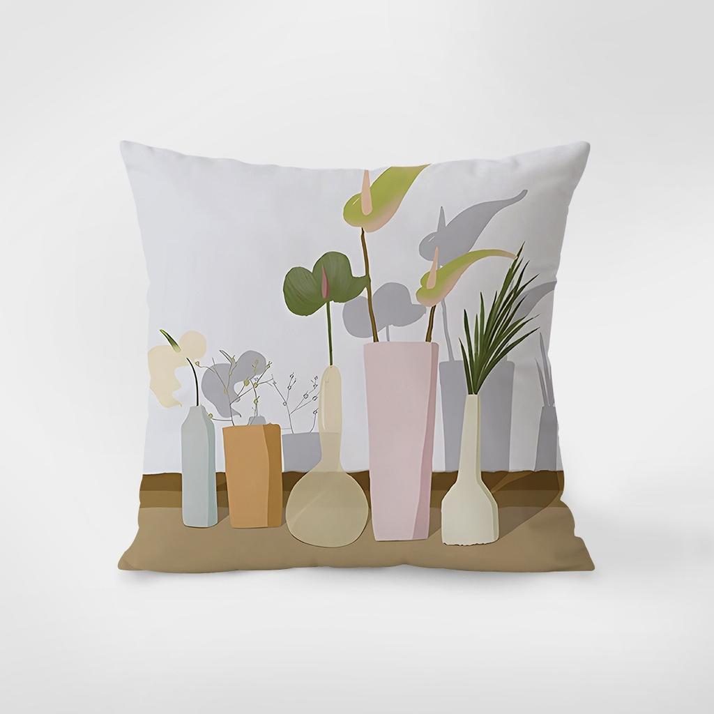 Simple Illustration Pillowcase Dormitory Decoration Office Living Room Sofa Home Pillowcase