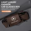 UTULK1 2025 Hot For Car Sun Shield Leather Glasses Storage Box For Mercedes Benz A C E S G Class GLC CLE CLA GLB GLS AMG
