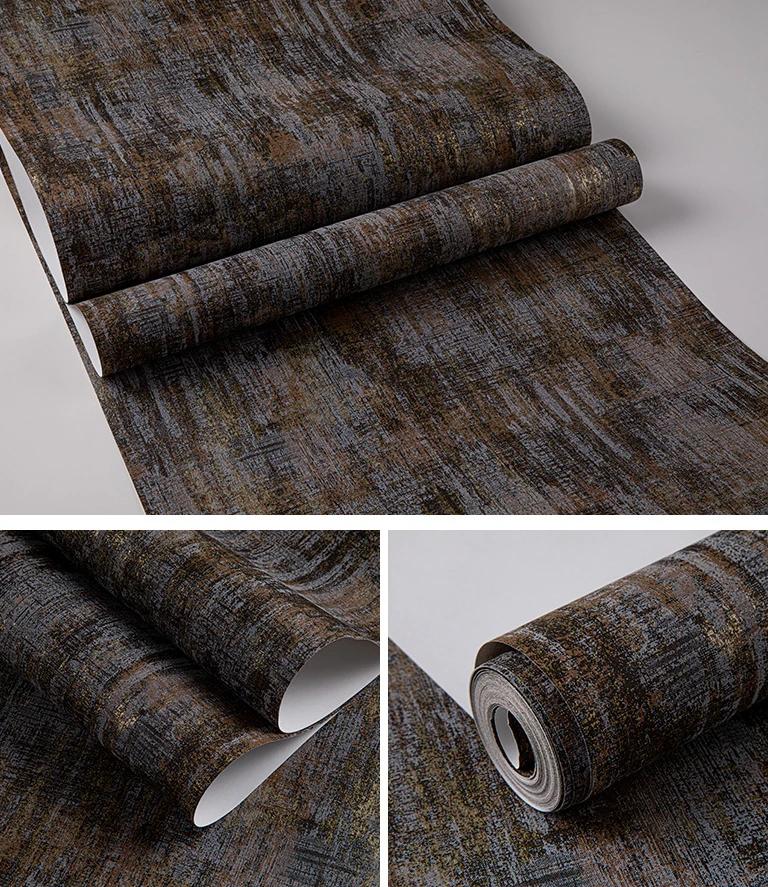 

Dark Brown Coffee Color 3D Diatom Mud Cement Relief Plain Color Wallpaper Bedroom Living Room Home Decoration Wall paper 0.53mx 2m темно-коричневого