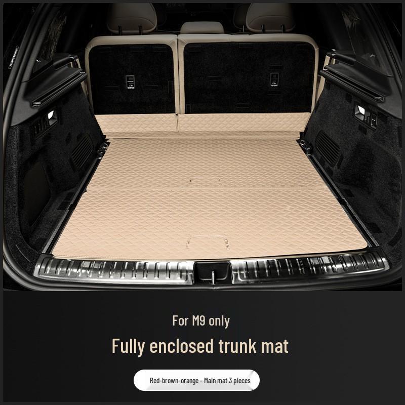 Full Coverage Nappa Leather Trunk and Backrest Mat for 2024/25 AITO M9 Five/Six-Seater