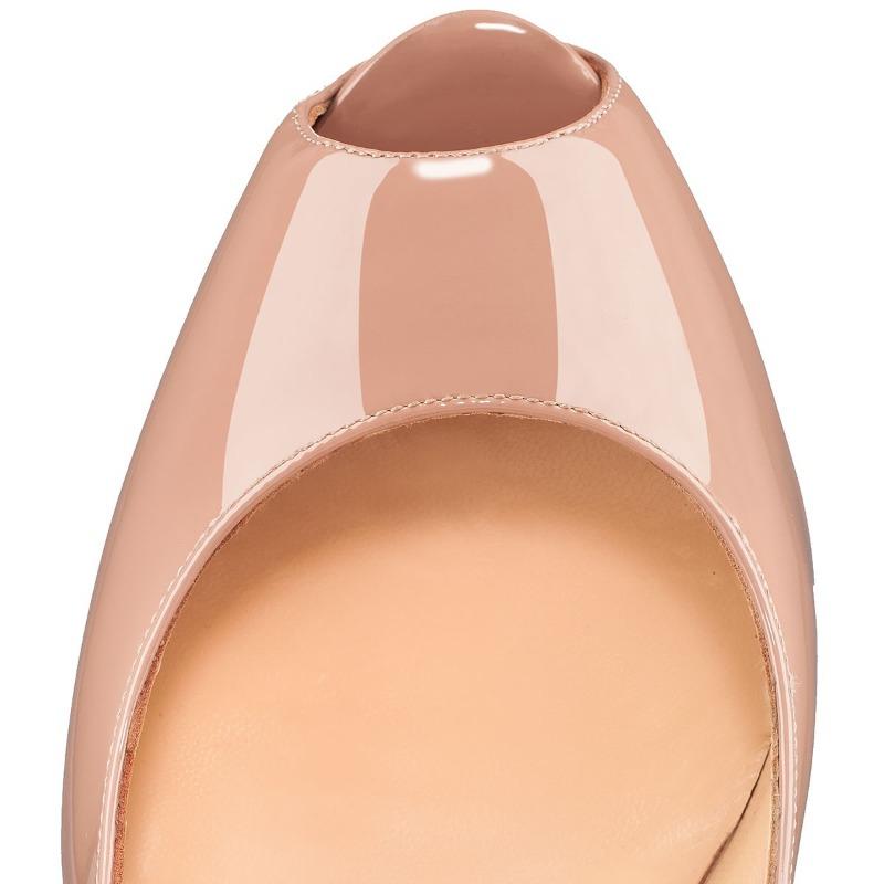 Women's Black Nude Super High Heel Waterproof Table Fish Mouth Single Shoes Women's Shoes Chengdu
