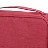 Data Cable Storage Bag Separate Storage Oxford Cloth Travel Electronics Bag for Cables Chargers Hard Drive Wine Red