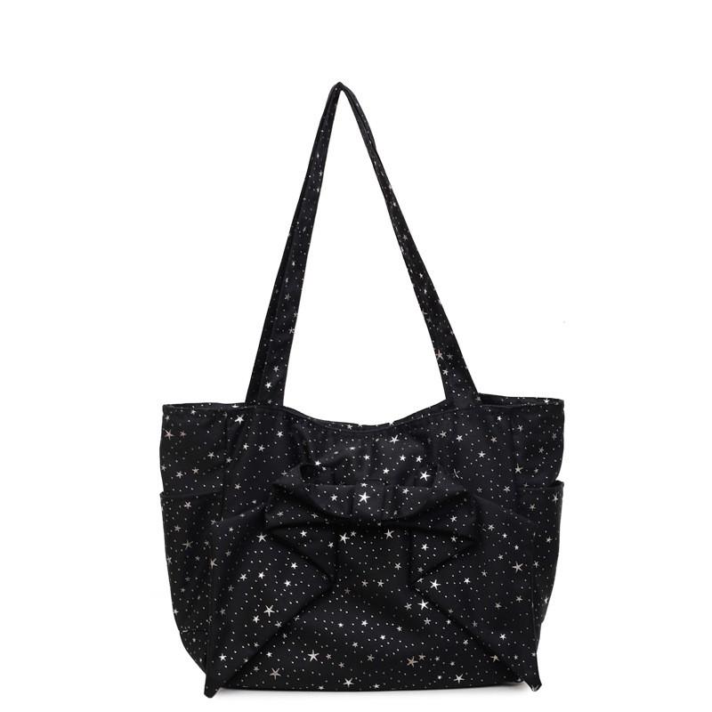 

Sweet Bow Design Star Pattern Large Capacity Women Casual Shoulder Bag Tote