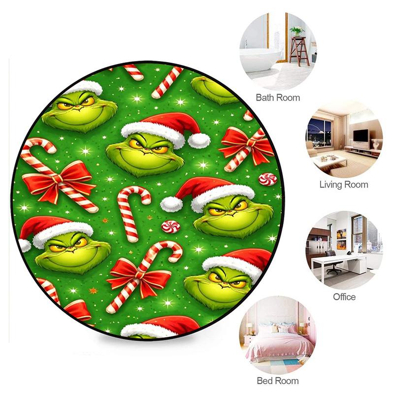American Christmas Comedy How the Grinch Stole Christmas carpet Household goods decoration anti slip home table and chair mat aisle door mat carpet 5