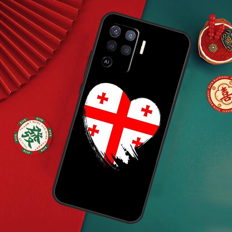 Georgien Flagge Hülle Für Oppo A15 A17 A57 A6 A5 Pro A54 A74 A94 A16 A76 A96 A40 A60 A80 A18 A38 A58 A78 A98