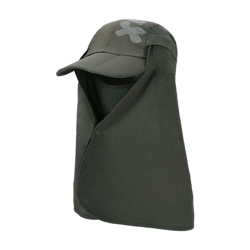 Summer large shawl sun hat outdoor quick drying breathable hat women's mountaineering folding baseball cap men's sun protection cap