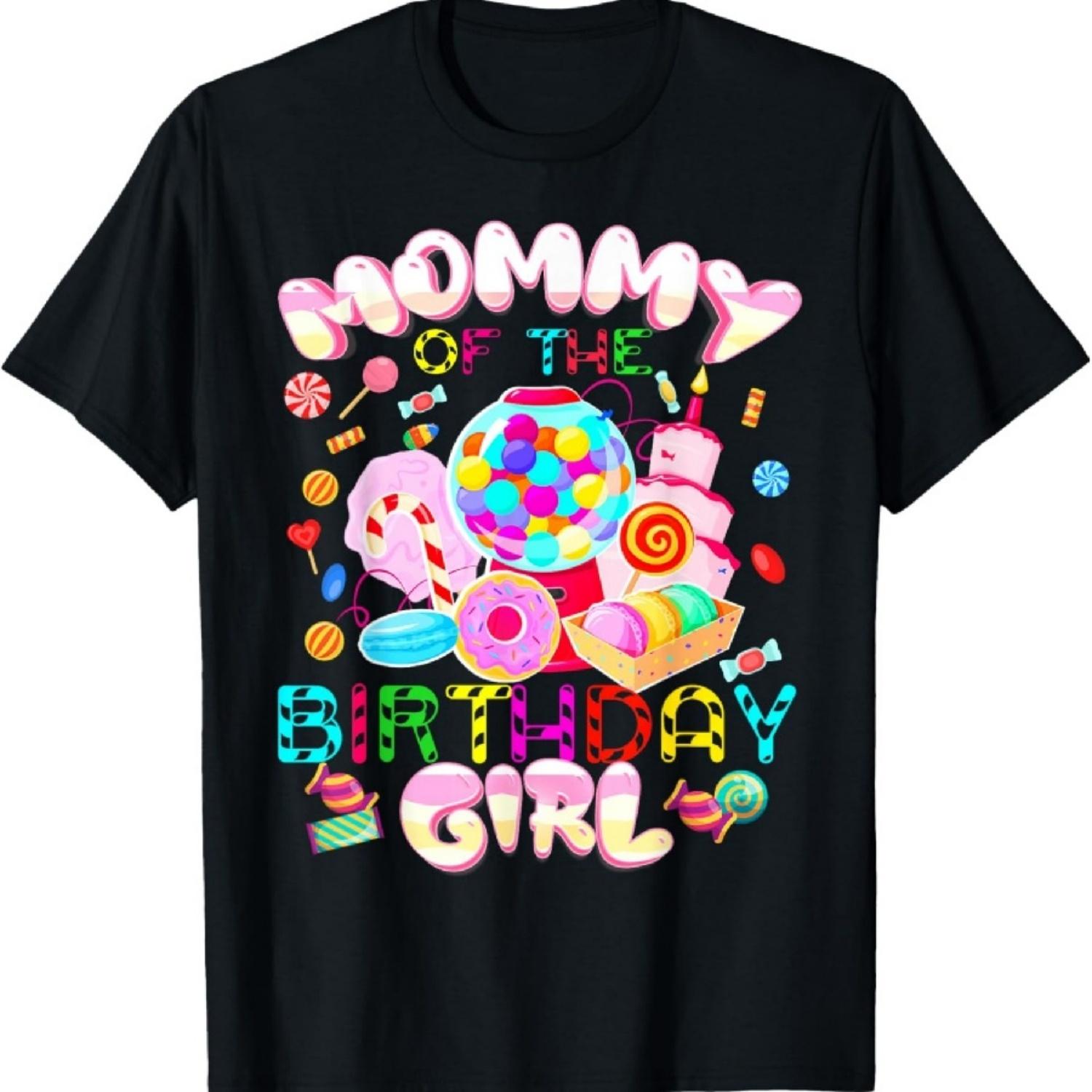 

Mom of The Birthday Girl Shirt, Candy Land Birthday T-Shirt XXXXXL чорний